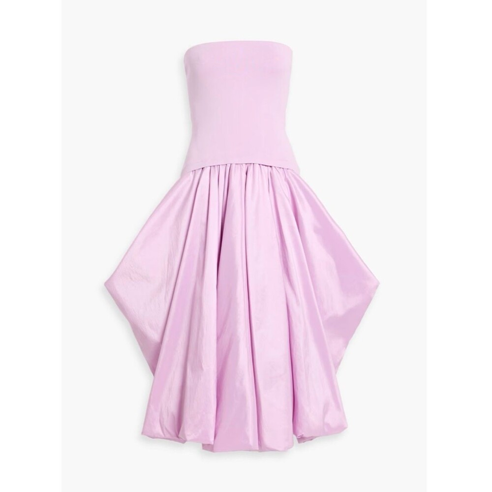 SIMKHAI Izzy strapless stretch-knit and taffeta midi dress XS NWT